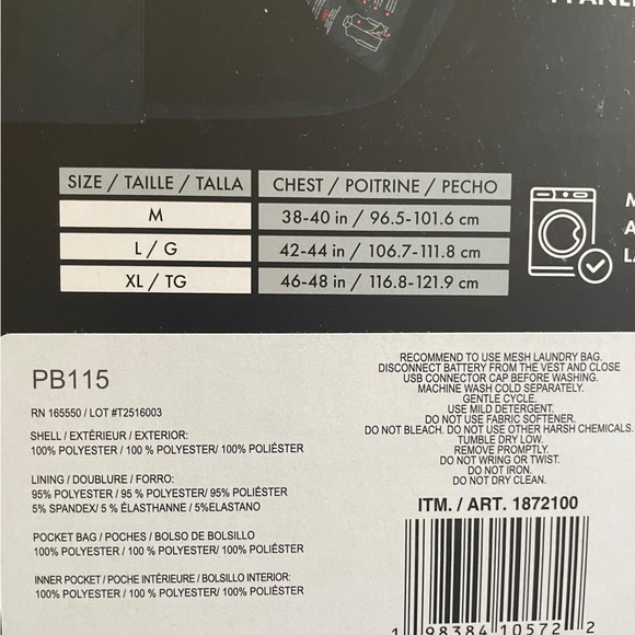 32° HEAT Rechargeable Heated Vest – Large (L/G) - Picture 7 of 8